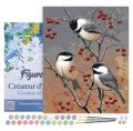 : Malování podle čísel - Ptáčci Na Ovocném Stromu na rámu 40x50cm