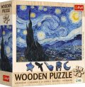 neuveden: Dřevěné puzzle Art: Vincent van Gogh - Hvězdná noc 200 dílků