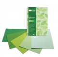 neuveden: Blok s barevnými papíry A4 Deco 170 g - zelené odstíny
