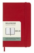 neuveden: Moleskine Zápisník plánovací 18 měsíční 2023-24 tvrdý červený S