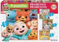 neuveden: Puzzle CoComelon 4v1 (6,9,12,16 dílků)