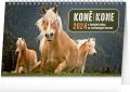neuveden: Kalendář 2024 stolní: Koně CZ/SK, 23,1 × 14,5 cm