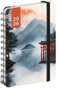 neuveden: Diář 18měsíční spirálový 2025/2026 Petito - Japonsko, 13 x 18 cm