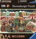 neuveden: Dřevěné puzzle Kouzlo Vánoc 500 dílků
