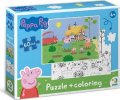 neuveden: Oboustranné puzzle Prasátko Peppa: Na chalupě 60 dílků