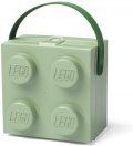 neuveden: Svačinový box LEGO s rukojetí - army zelený