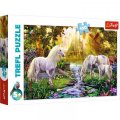 neuveden: Trefl Puzzle Jednorožci, koně v zahradě / 100 dílků