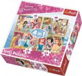 neuveden: Trefl Puzzle Disney Princess - Veselé krásky 4v1 (35,48,54,70 dílků)
