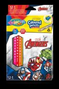 neuveden: Colorino Marvel Avengers - pastelky trojhranné 12 barev + ořezávátko