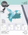 neuveden: SIZZIX Plastová šablona - vrstvený kolibřík 4 ks