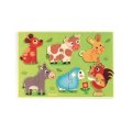 neuveden: DJECO Dřevěné puzzle Na dvorku