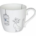neuveden: Hrnek - Kočka a ptáček v kleci / Cats and Birds