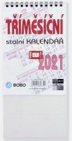neuveden: BOBO Kalendář 2021: Stolní tříměsíční