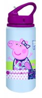 neuveden: Prastáko Peppa - Hliníková lahvička na pití s brčkem 500ml