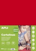 neuveden: Barevný papír A4 170 g - červený 50 ks