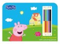 -: Prasátko Peppa - Kreslící set s pastelkami