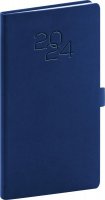 neuveden: Diář 2024: Vivella Classic - modrý, kapesní, 9 × 15,5 cm