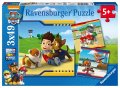 neuveden: Puzzle Tlapková Patrola: Chlupatí hrdinové/3x49 dílků