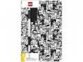 neuveden: LEGO Stationery Zápisník A5 s černým perem - Minifigure Brick