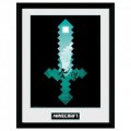 neuveden: Minecraft Zarámovaný plakát - diamantový meč