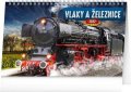 neuveden: Kalendář 2022 stolní: Vlaky a železnice, 23,1 × 14,5 cm