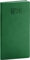 neuveden: Diář 2024: Aprint - zelený, kapesní, 9 × 15,5 cm