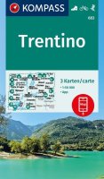 : Trentino 1:50 000 / sada 3 turistických map KOMPASS 683