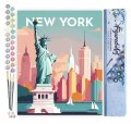: Malování podle čísel - Vintage New York bez rámu 40x50cm