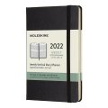neuveden: Moleskine Vertikální diář 2022 černý S, týdenní, tvrdý