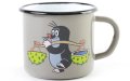 Miler Zdeněk: Krtek - hrnek smaltovaný 8cm, šedý/ kaštan