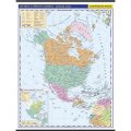 neuveden: Severní a střední Amerika - školní nástěnná politická mapa 1:10 mil./96x126
