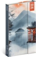 neuveden: Diář 2026: Japonsko - týdenní, magnetický, 13 x 21 cm