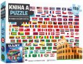 neuveden: Kniha a puzzle Vlajky celého světa