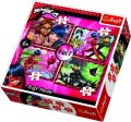 neuveden: Trefl Puzzle Kouzelná Beruška a Černý kocour 4v1 (54,80,104,104 dílků)