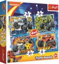 neuveden: Trefl Puzzle Plamínek a čtyřkoláci - S přáteli 4v1 (12,15,20,24 dílků)