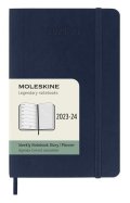 neuveden: Moleskine Zápisník plánovací 18 měsíční 2023-24 měkký modrý S