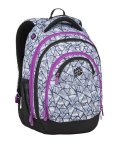 neuveden: Bagmaster Dívčí studentský batoh ENERGY 9 B VIOLET/WHITE/BLUE