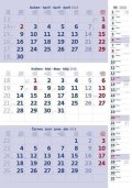 neuveden: Kalendář nástěnný 2018 - 3měsíční/modrý s poznámkami a jmenným kalendáriem