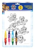 -: Tlapková patrola - Omalovánkový set s oboustrannými voskovkami