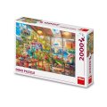 -: Puzzle malířský ateliér 2000 dílků