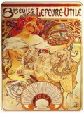 neuveden: Cedule Alfons Mucha – Biscuits, 30 x 40