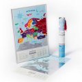 neuveden: Stírací mapa Evropy Travel Map of the Europe Silver