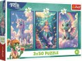 neuveden: Puzzle Treflíci: Barevný svět 3x50 dílků