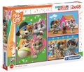 neuveden: Clementoni Puzzle - 44 Cats 3 x 48 dílků