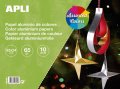 neuveden: APLI metalický papír 32 x 24 cm - blok 10 listů, mix barev
