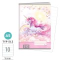 : Školní sešit A5, 10 listů, typ 512 Sweet Dreams
