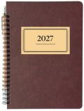 : Diář 2027 týdenní s tužkou RETRO A5, sloupcový, černý