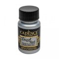 neuveden: Metalická barva na textil Cadence Dora Textile - stříbrná / 50 ml
