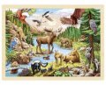 neuveden: Goki Puzzle Divoká příroda Severní Ameriky 96 dílků - dřevěné
