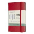 neuveden: Moleskine Horizontální diář 2022 červený S, týdenní, tvrdý
